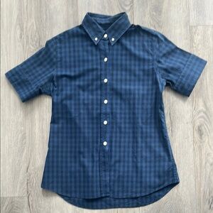 Steven Alan Navy Plaid Shirt Women’s Medium